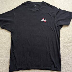 O'Neill Black Modern Fit California Republic Bear Graphic Logo Tee Large